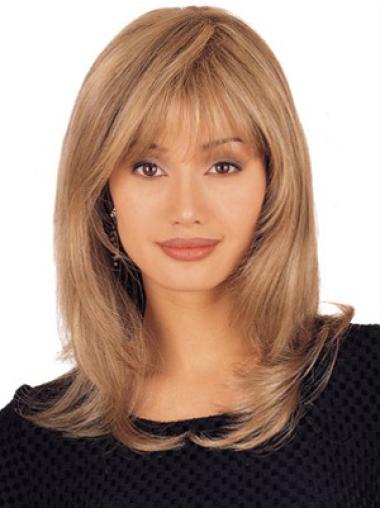 Straight Blonde Synthetic Wig – Lace Front High Quality