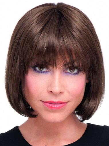 Chin Length Lace Front Wig – 8 Inch Straight Human Hair Bob