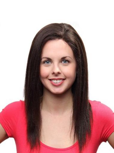 20" Long Human Hair Hand-Tied Wigs –  Mono Cap
