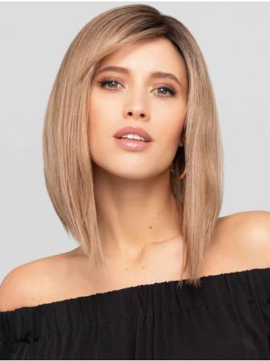 Auburn Lace Front Wig – Straight, Monofilament, Shoulder Length Human Hair