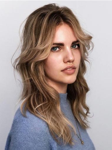 Long Blonde 16" Straight Lace Front Wig – Synthetic Hair