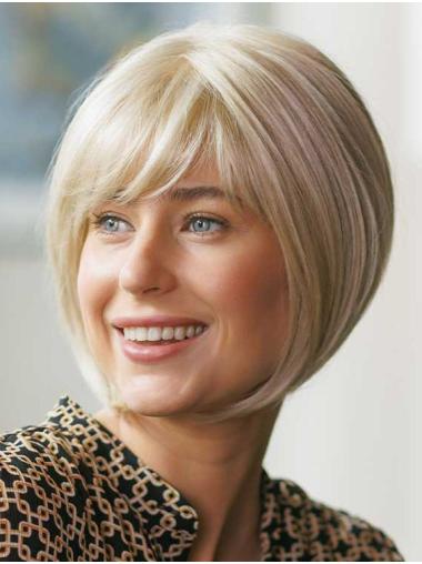 Synthetic Blonde Bob Women Wig Straight Chin Length Discount