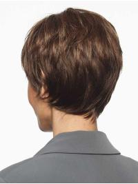 Synthetic Brown Boycut Wigs Short Straight Hair Sale