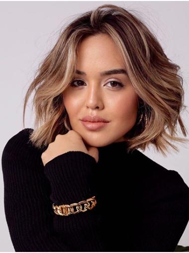 12" Chin Length Blonde Bob Synthetic Wig - Capless Cap