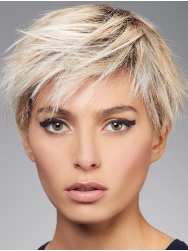 8" Straight Boycuts Synthetic Wig for Women - Stylish Hairstyle