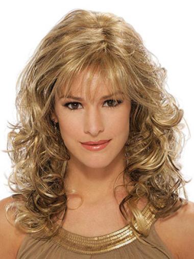 Blonde Long Wavy Synthetic Wig with Bangs – Classic & Fabulous Style