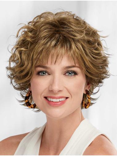 Layered Capless Blonde Wavy Wig for Women – Short Synthetic Style