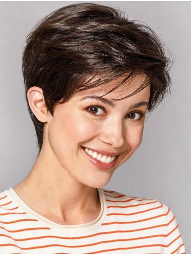 Short 6" Synthetic Boycut Wig – Straight Style, Perfect for Women