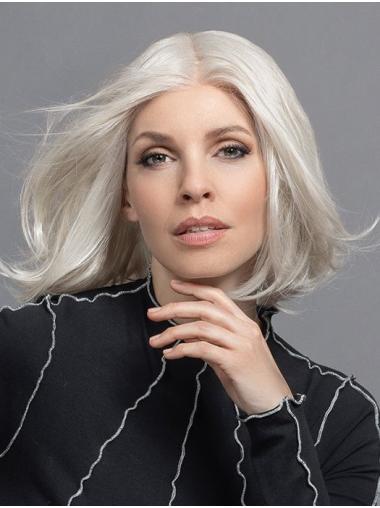 Bob Monofilament Grey Remy Human Hair Wigs