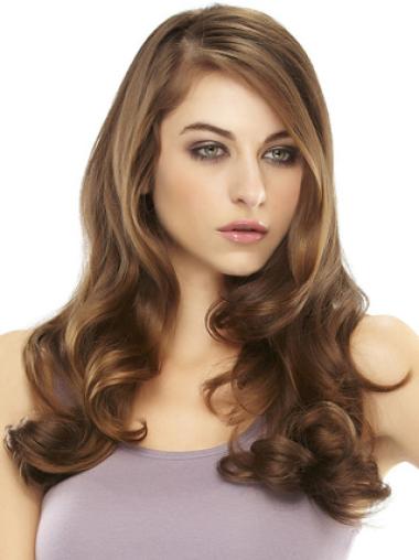 Affordable Auburn Wavy 18" Hair Half Wig Extension