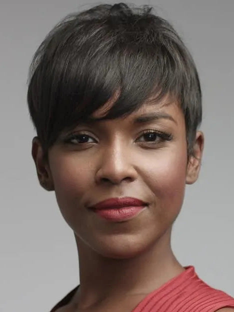 Short Pixie Cut Wigs For African American 4" Curly