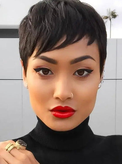 Short Wigs African American 4"  Curly Capless Wigs