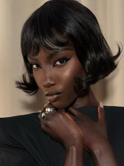 Curly Wigs For African Black With Bangs