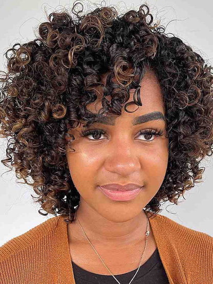 African American Human Wigs Ombre Tone