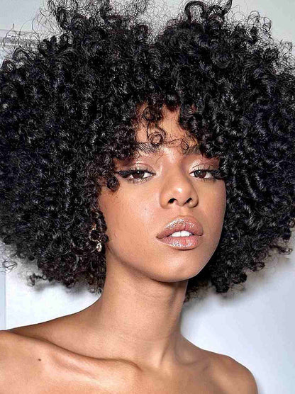 African American Synthetic Wigs with Bangs