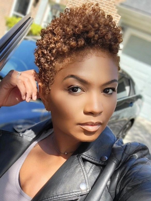 Short Lace Front Copper Boycut Wigs Synthetic