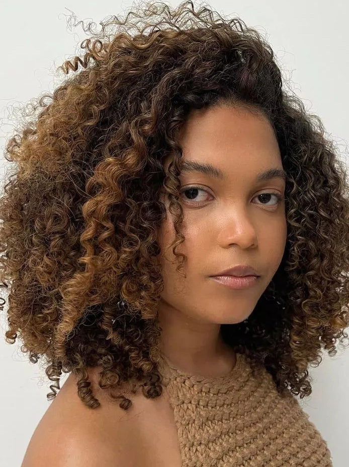 African American Blonde Wigs Without Bangs