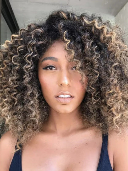 African American 14" Ombre Front Lace Wigs