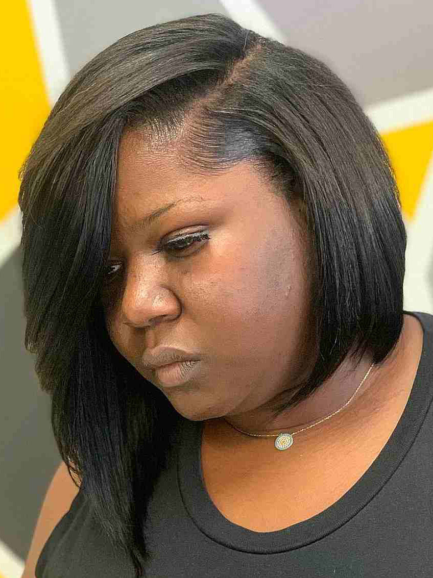 Short Black Human Hair Lace Front Wigs Online