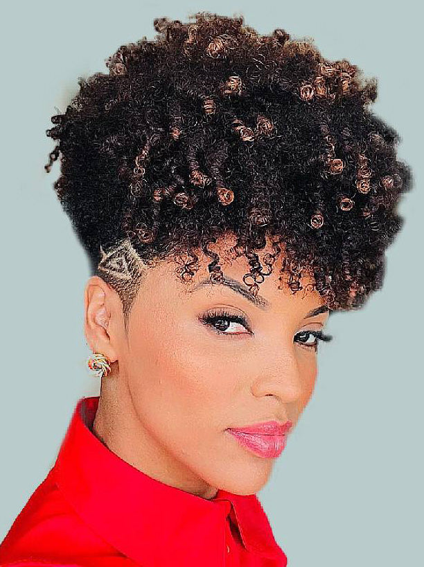 Short Human Hair Ombre Wigs for African Women