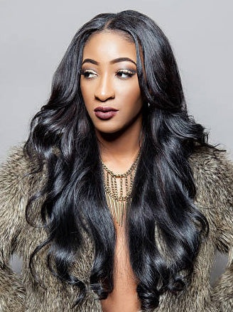Black African American Wavy Synthetic Wigs
