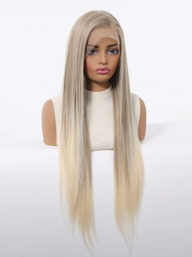 Lace Front Wigs – Synthetic Straight Hair Natural Look