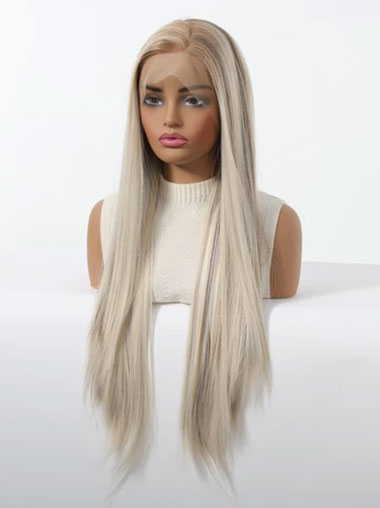 Straight Wigs Long – Synthetic Lace Front Hair for Women