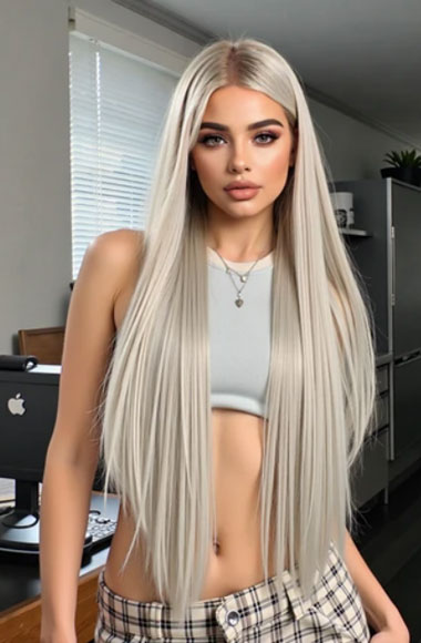 Straight Wigs Long – Synthetic Lace Front Hair for Women