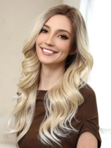 Long Wavy Capless Wig – Glueless Parting Realistic Hair