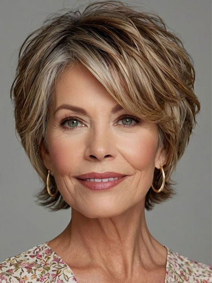 Short Human Hair Wig  Natural Look for Women