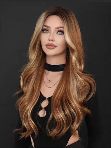 Beautiful Long Synthetic Wig – Shiny Sleek Stylish Natural