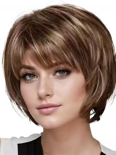 8 Inch Short Layered Pixie Cut Wigs for Women