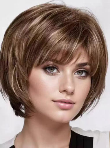 8 Inch Short Layered Pixie Cut Wigs for Women