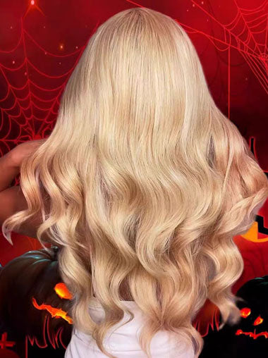 24 Inch Honey Blonde Wig – Long Wavy Synthetic Hair