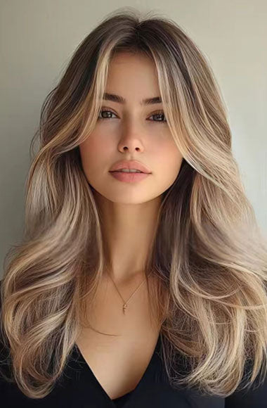 20" Long Wavy Synthetic Wig for Women Natural Looking