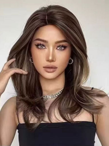 16 Inch Medium Length Layered Wigs for Women