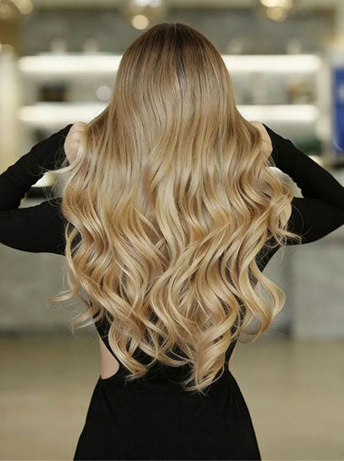 24" Blonde Long Wig, Heat Resistant Synthetic Hair for Women