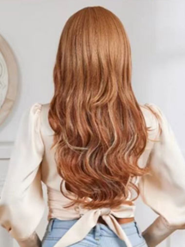 24 Inch Long Wavy Middle Part Synthetic Hair for Women