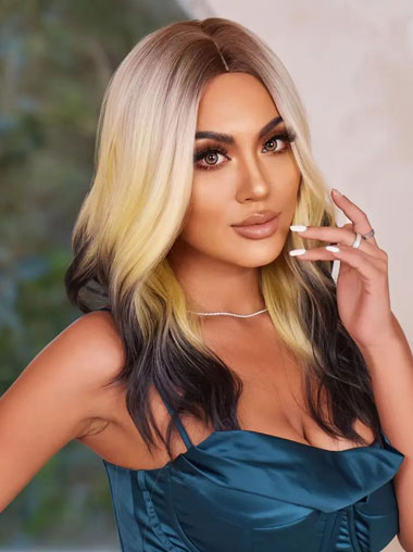 20 Inch Ombre Long Wavy Synthetic Wigs for Women