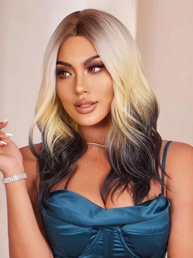 20 Inch Ombre Long Wavy Synthetic Wigs for Women