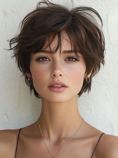 New Arrival Trendy Short Human Hair Wig for Ladies