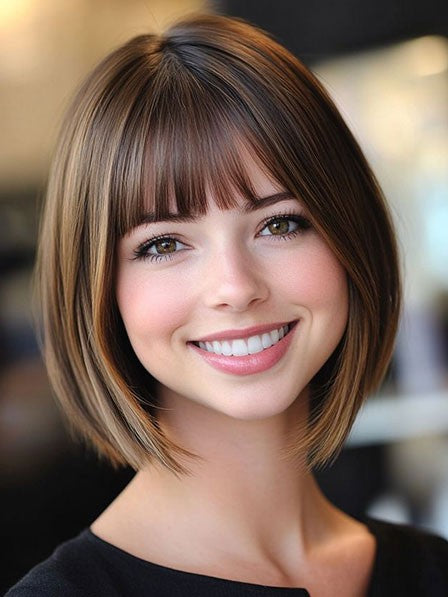Lace Front Human Hair Bob Wig Straight Style