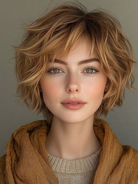 Short Wavy Human Hair Wig for Women – High Quality Natural Style