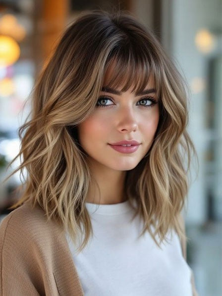 Quality Human Hair Wig Ombre Layers Natural Flowing Salon Style Wig