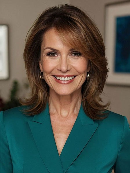 Wavy Human Hair Wig Lace Front for Women Over 40 – Mature Natural Style