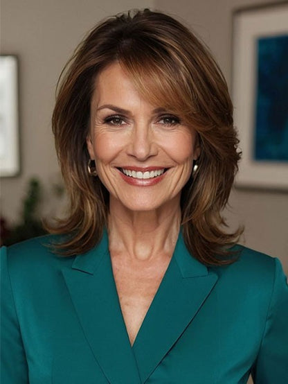 Wavy Human Hair Wig Lace Front for Women Over 40 – Mature Natural Style