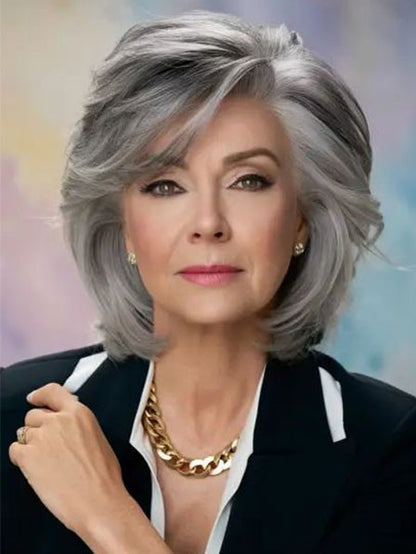Best Fashion Grey Human Hair Wig for Women – Natural Stylish Look