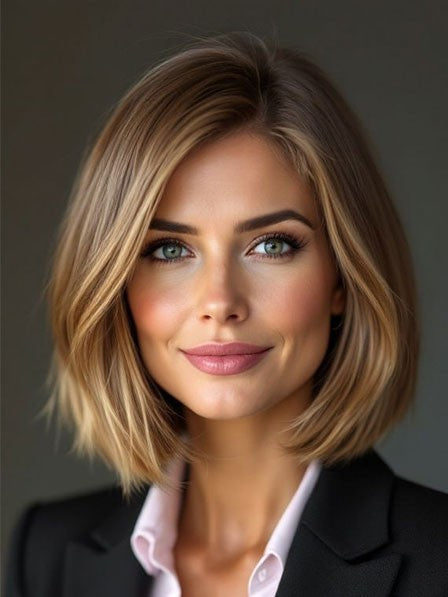 Straight Lace Front Wig Human Hair for Women – Soft Natural Hairstyle