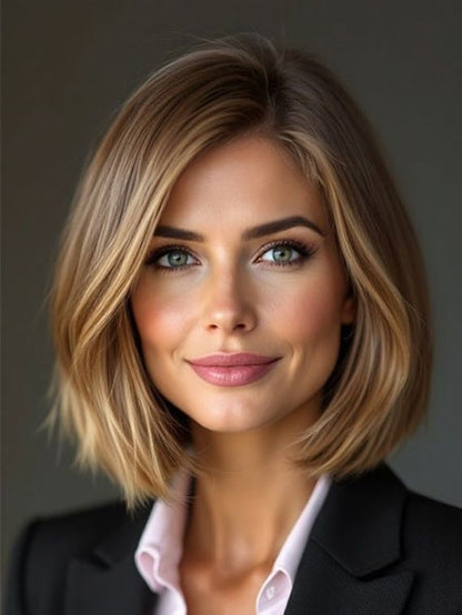 Straight Lace Front Wig Human Hair for Women – Soft Natural Hairstyle