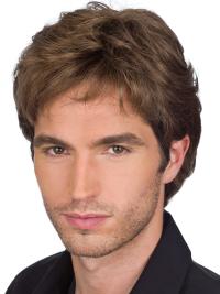 Affordable Short Straight Brown Monofilament Wig – Natural Look for Daily Wear